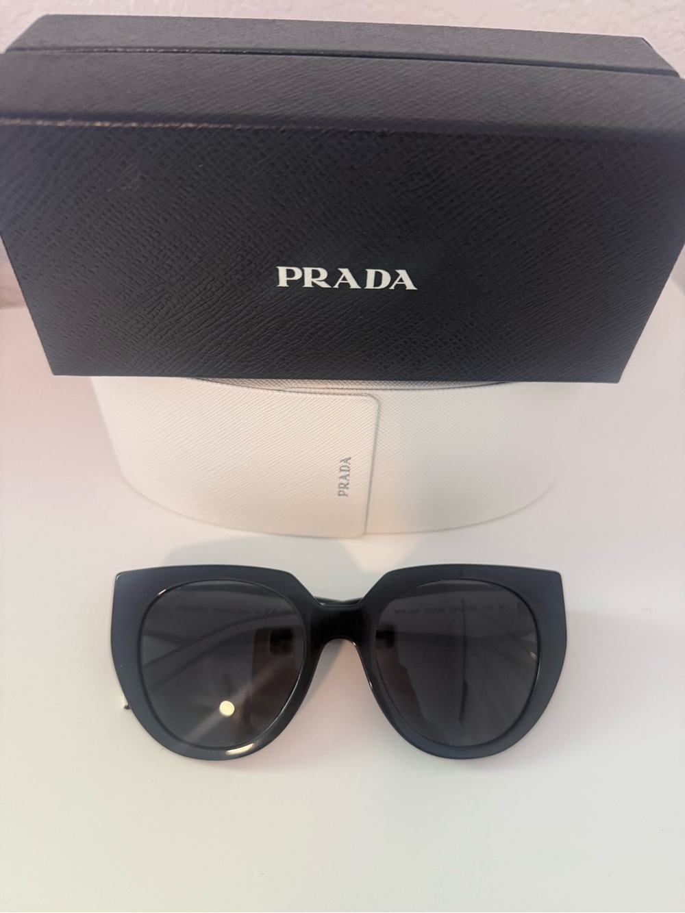 Prada Women's Black Oversized Cat-Eye Sunglasses